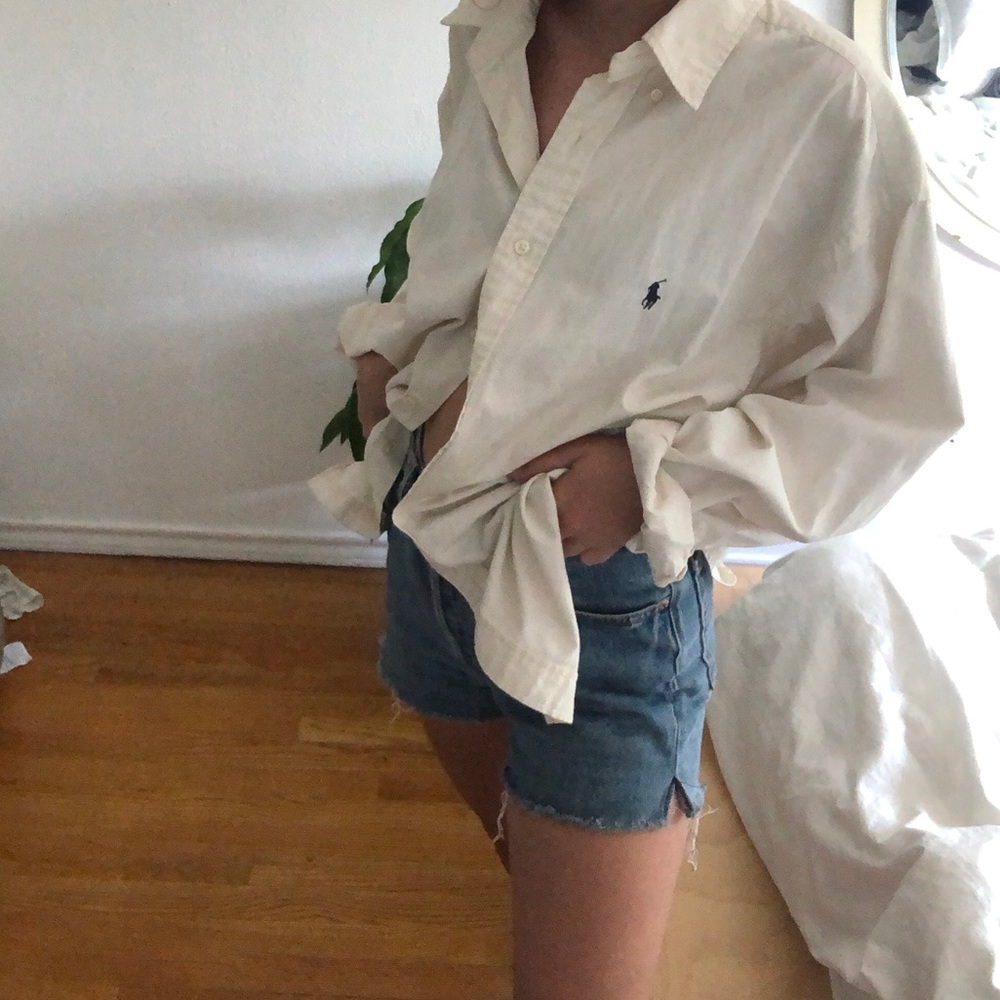 Vintage Creamy White Ralph Lauren Button Down